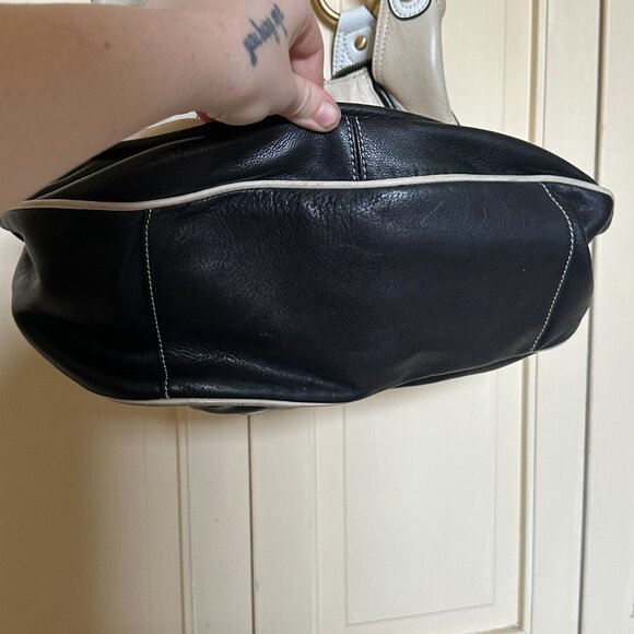 B. MAKOWSKY VINTAGE Y2K ERA 2000's 100% GENUINE LEATHER OVERSIZED SLOUCH HANDBAG - Picture 7 of 10